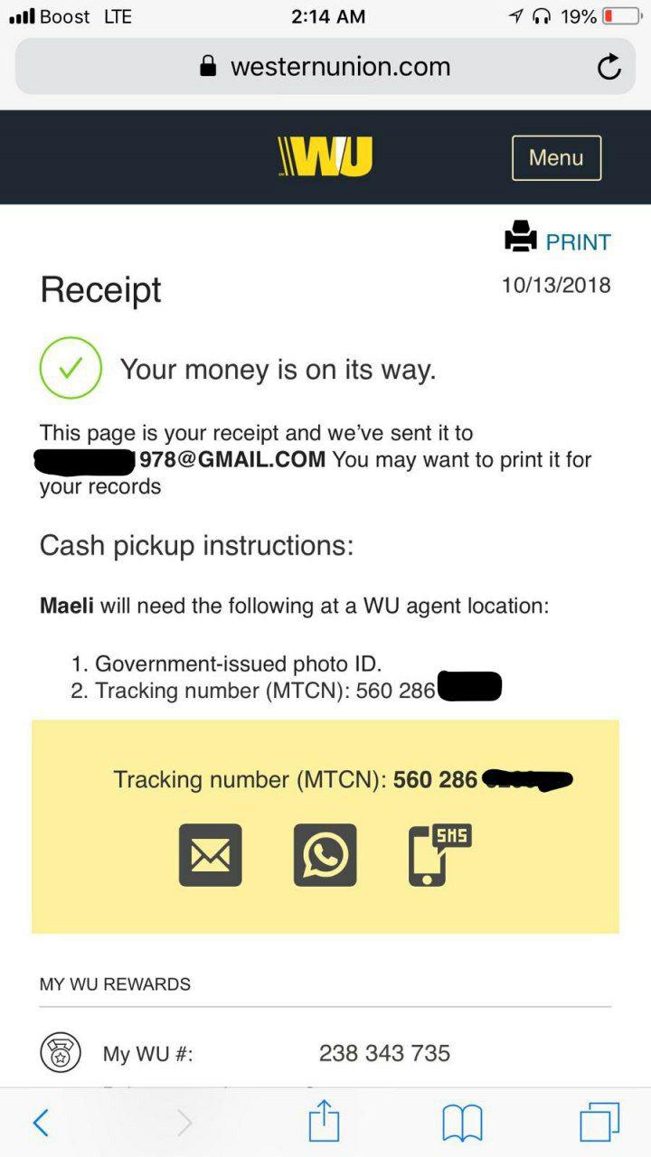 Western Union Hacked (clean) Transfer